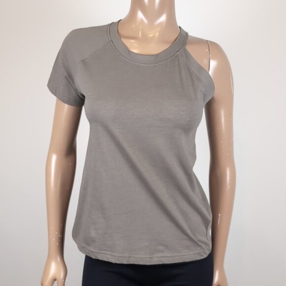 Cloth Asymmetric Tshirt Tank Top Mashup Casual Short Sleeve Tee - Picture 1 of 7